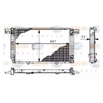 Motor Su Radyatörü R129 [M119] Otm.Şanz; AC+